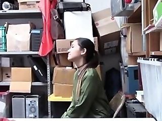 Petite Asian Nubile Thief Likes Her Penalty