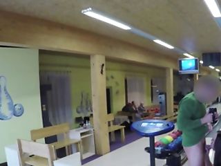 Fellow Is Playing Bowling While Another Man Is Fucking His Chick