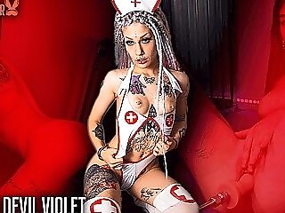 Demon Violet In Sexy Physician Prescribes The Fuck Machine