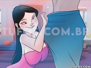 Animation Cutie Fucks With Old Pervert And Gargles Massive Trunk!